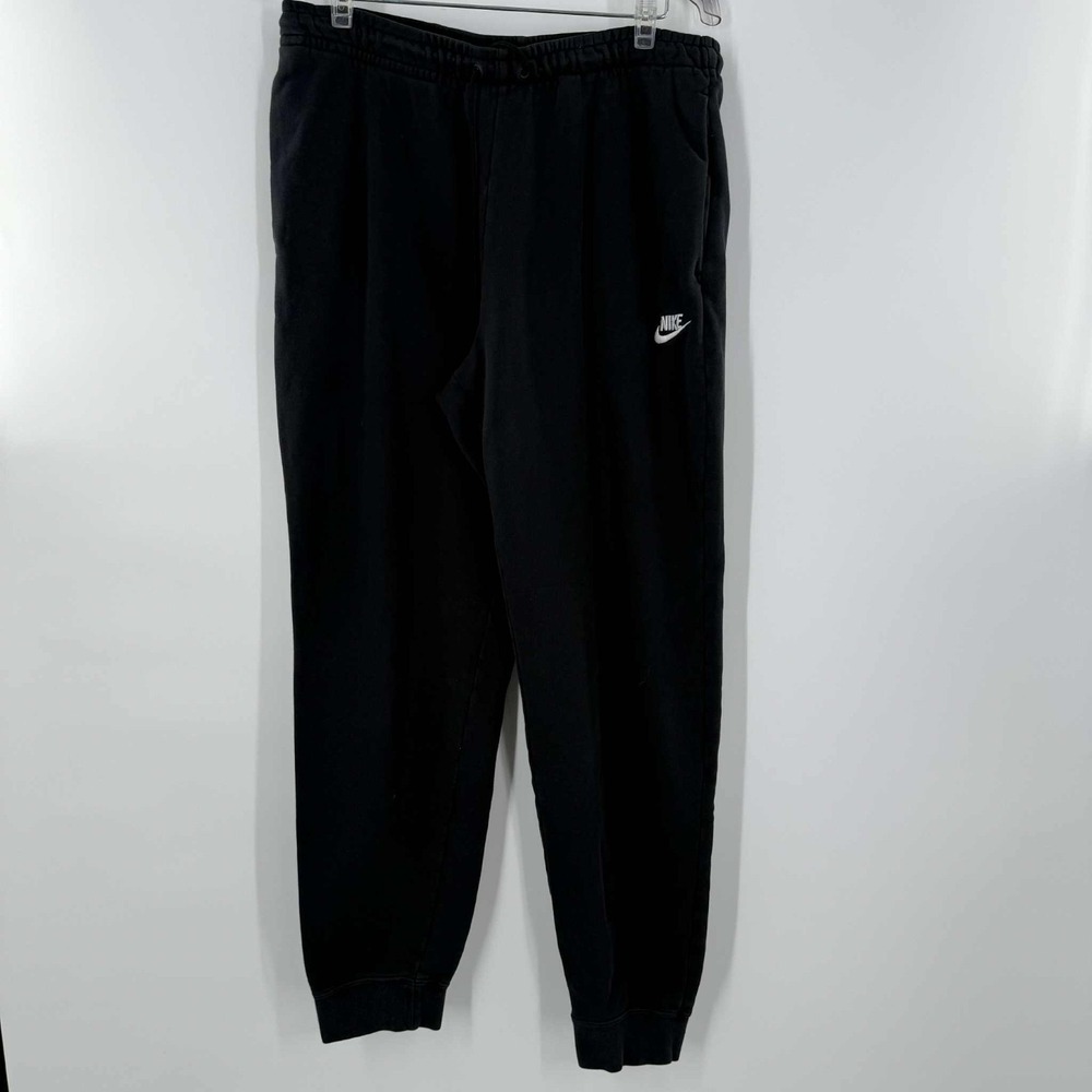 Nike Sportswear Club Fleece Joggers Men L Black Sweatpants TBT
